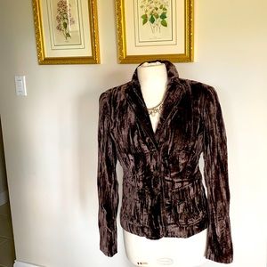 Velvet brown jacket, 2, NWOT
